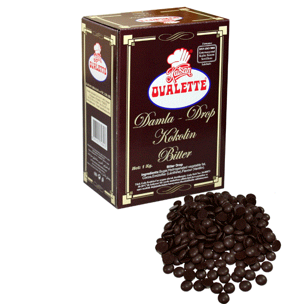 OVALETTE BİTTER DAMLA ÇİKOLATA 1 KG.